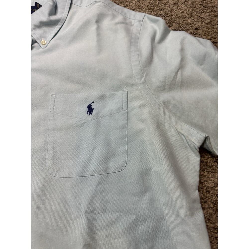 Polo Ralph Lauren Oxford Button Shirt Men’s LG Blue Pony Short Sleeve - Picture 6 of 10